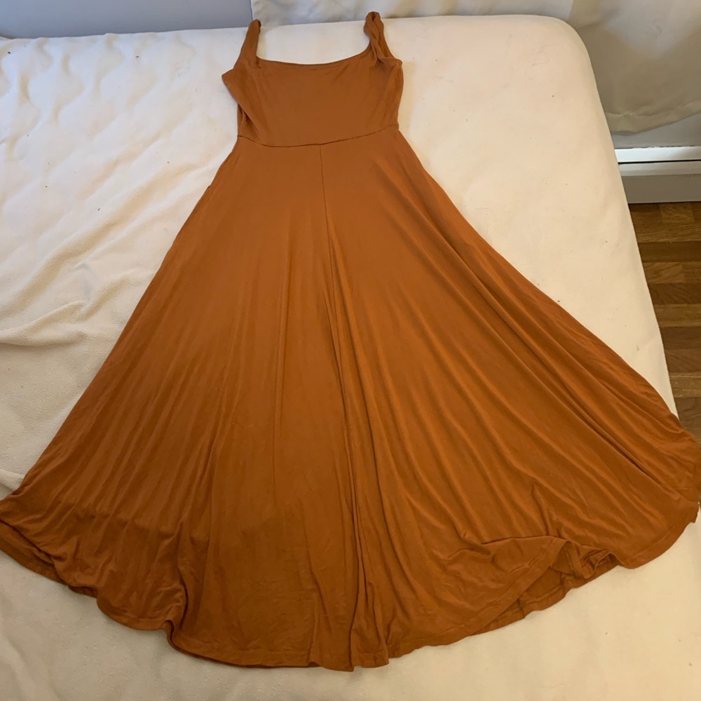 Steve Madden Brown Asymmetrical Maxi Dress
